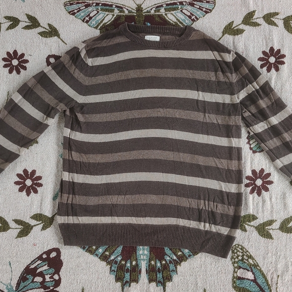 Sonoma Brown Striped Sweater - Picture 1 of 4